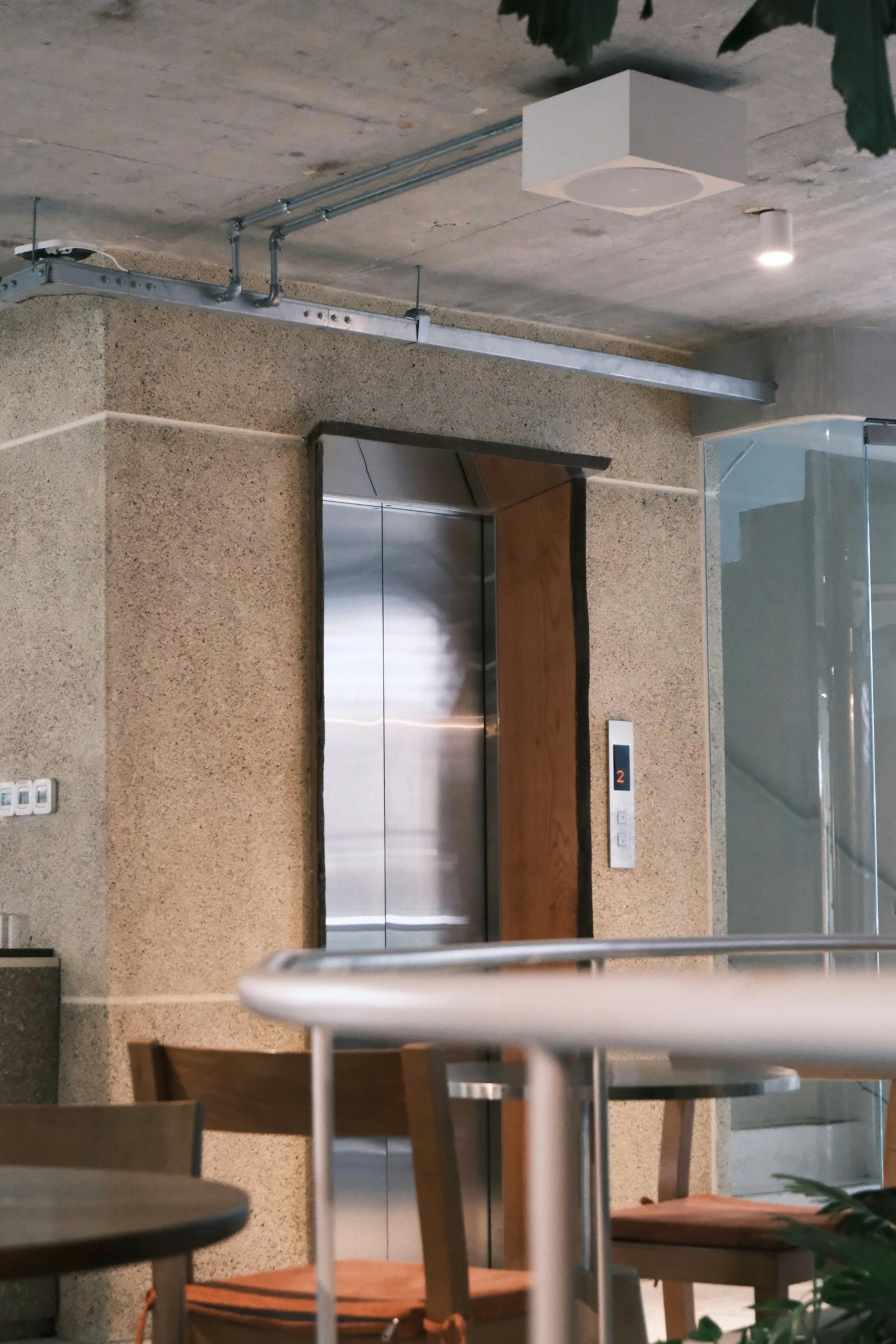 Illustrative lift in an occupied building